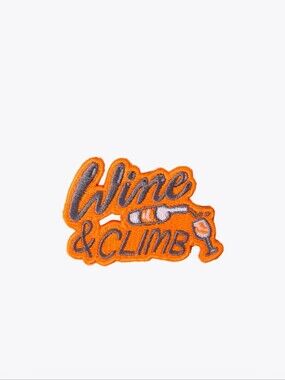 BEIS Wine & Climb Embroidered Patch - Orange and Gray